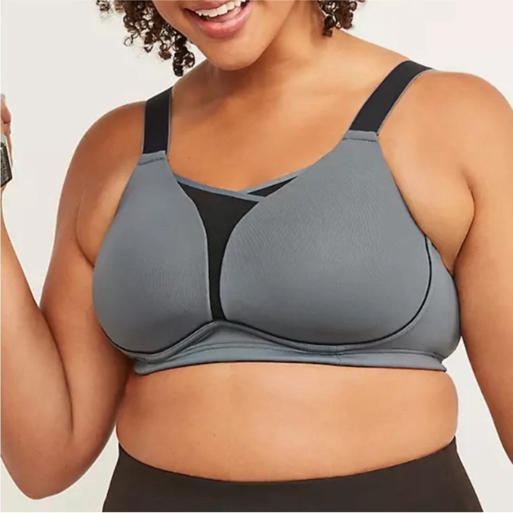 Livi Active Plus Size Lightly Lined‎ Modest Mesh Adjustable Sports Bra Size 44H
